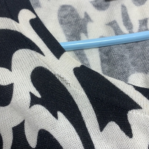 WOMEN’S I.N. Studio Black & Off white pattern Snap Down Cardigan Size L - Picture 8 of 8